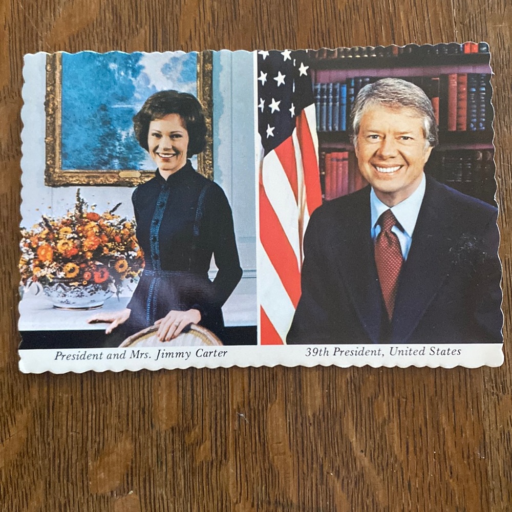 Vintage Post Cards, President and Mrs Carter, Plains Georgia. Lot of 5